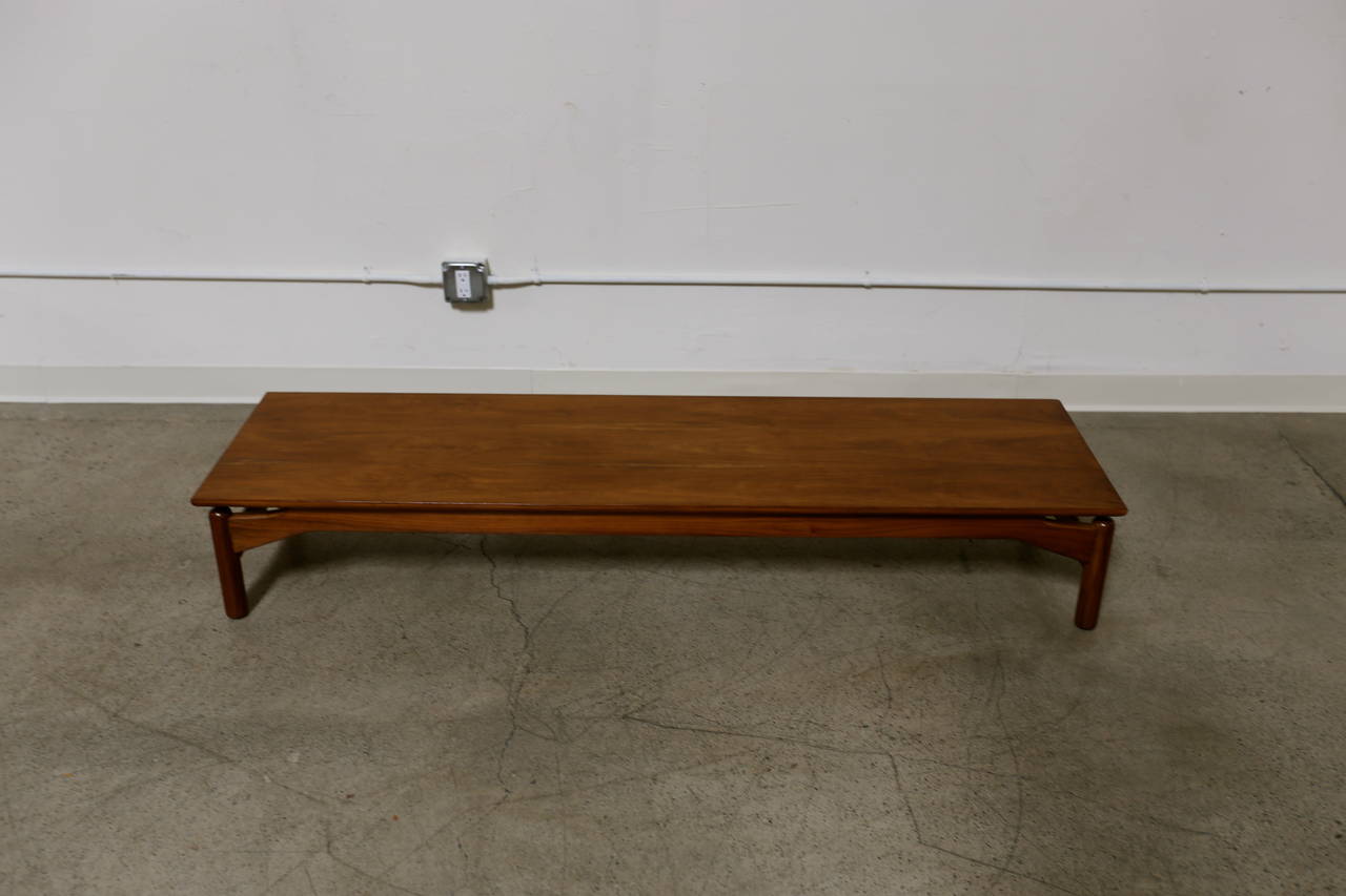 Mid-Century Modern Walnut Coffee Table or Bench by Greta Grossman
