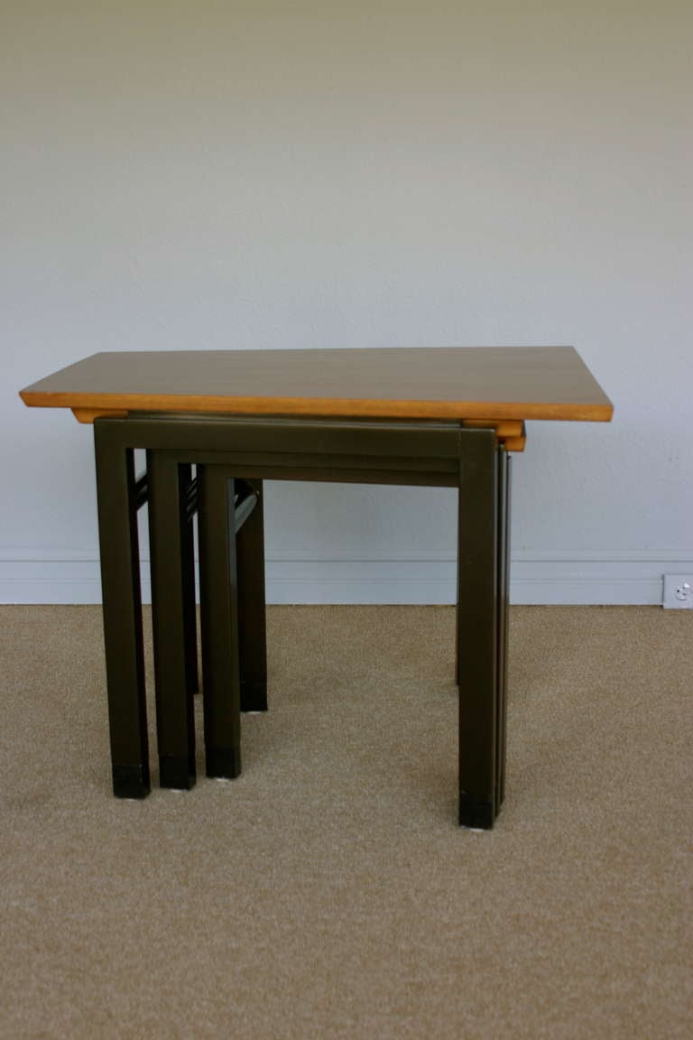 Leather Nesting Tables By Edward Wormley For Dunbar 