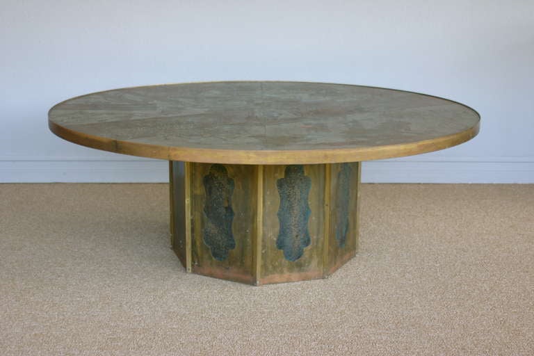 American Philip And Kelvin Laverne Round Coffee Table