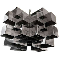 Chrome Chandelier by Curtis Jere Circa 1970