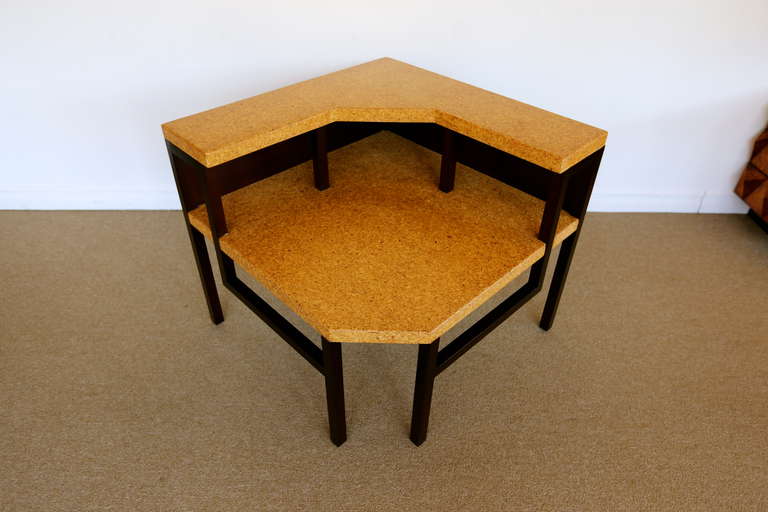 American Cork Corner Table by Paul Frankl for Johnson Furniture Co.