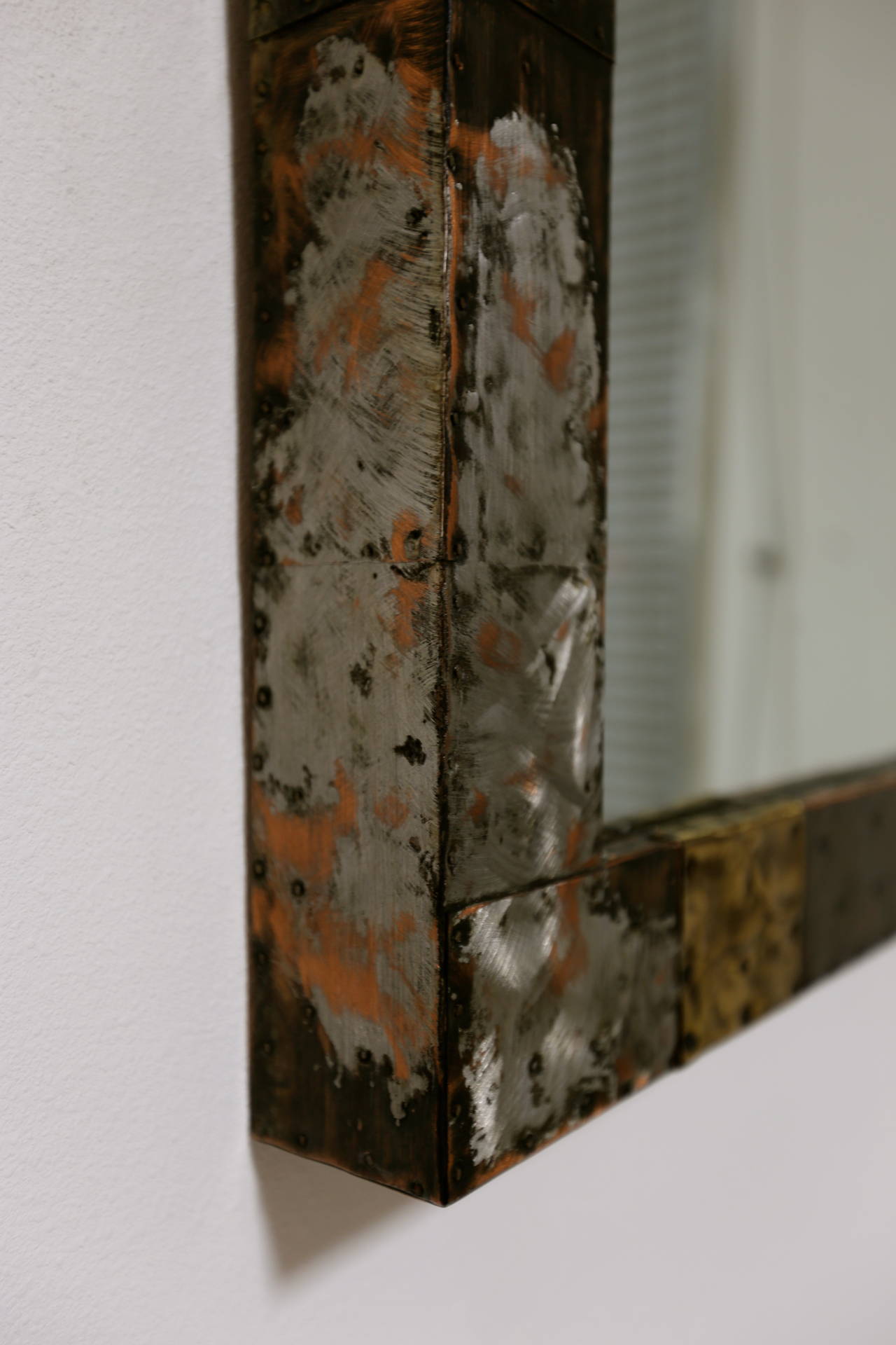 Pair of Brutalist Mirrors by Paul Evans