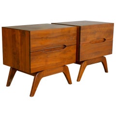 Pair of solid Walnut Nightstands