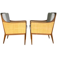 Pair of Caned Armchairs by Kipp Stewart for Directional 