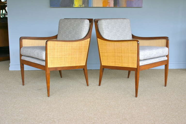 Pair of Caned Armchairs by Kipp Stewart for Directional  4
