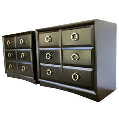 Classic Pair of Ebonized Chest by Widdicomb