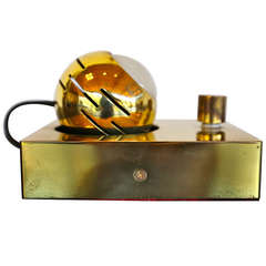 Brass Eye Ball Lamp by Angelo Lelli for Arredoluce