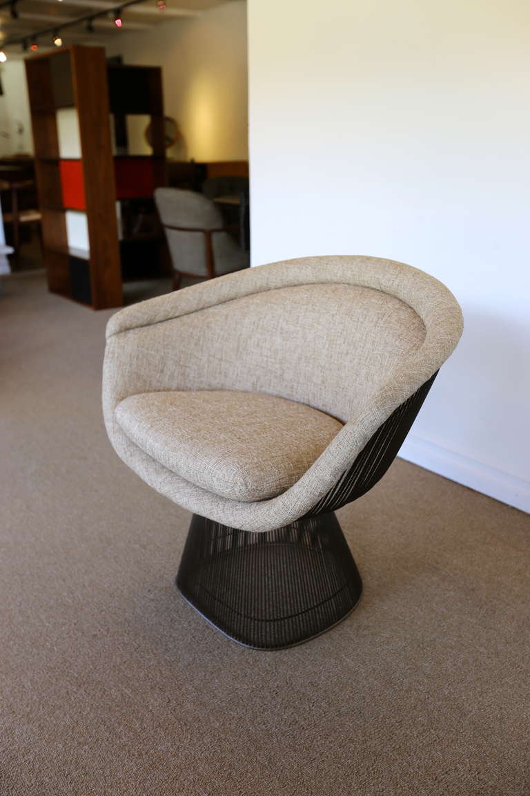 Mid-Century Modern Bronze Lounge Chair by Warren Platner for Knoll