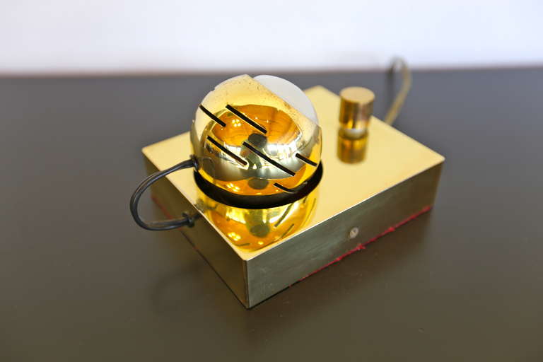 Mid-Century Modern Brass Eye Ball Lamp by Angelo Lelli for Arredoluce