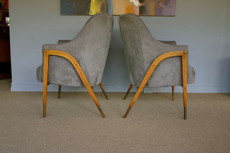 Mid-20th Century Pair of model # 5510 armchairs by Edward Wormley for Dunbar 