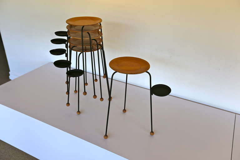 American Set of Six Stacking Tables by Tony Paul