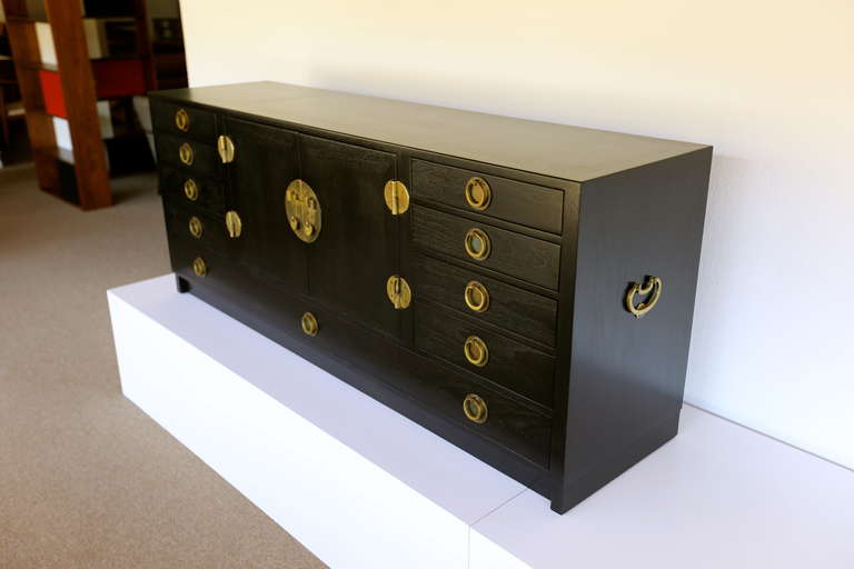 Mid-Century Modern Ebonized Credenza by Edward Wormley for Dunbar