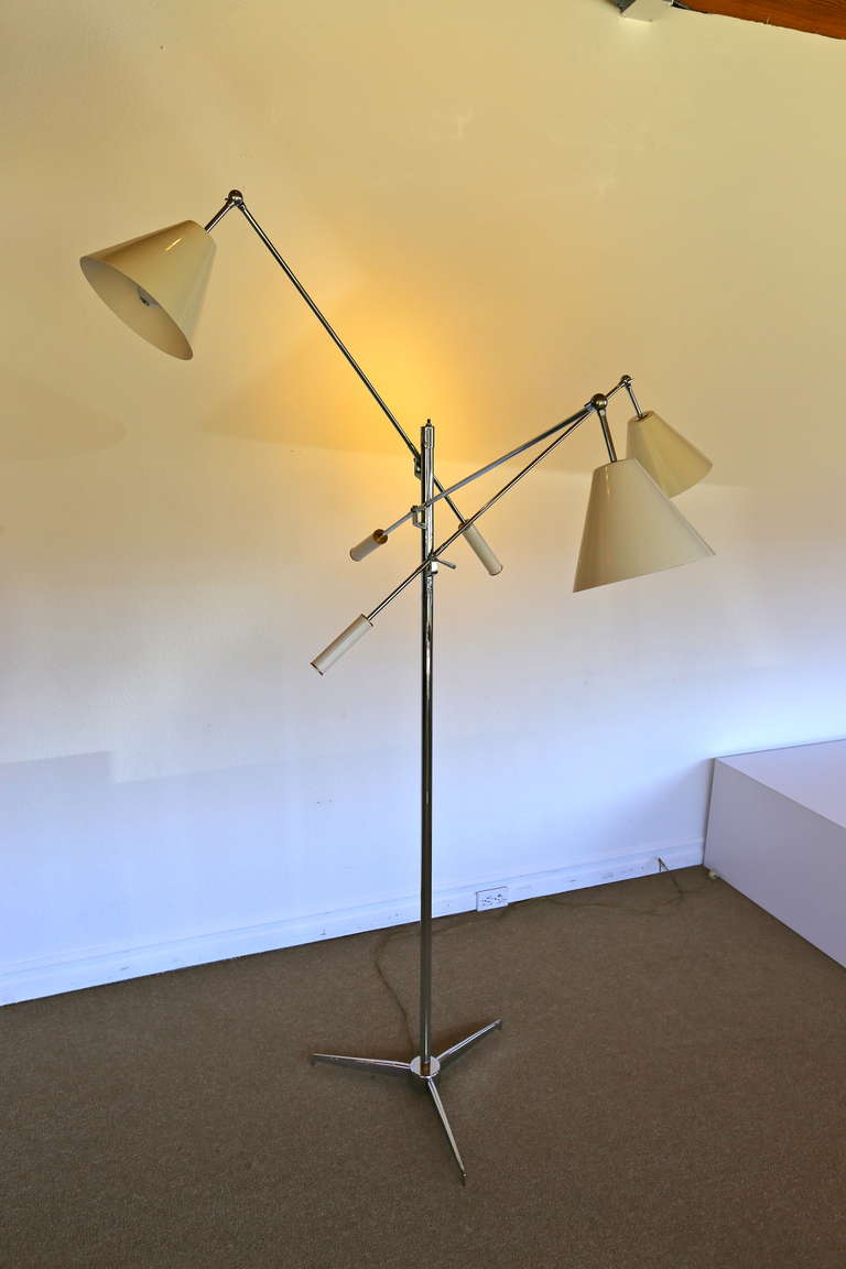 Signed Arredoluce Monza Triennale Floor Lamp by Gino Sarfatti In Good Condition In Costa Mesa, CA