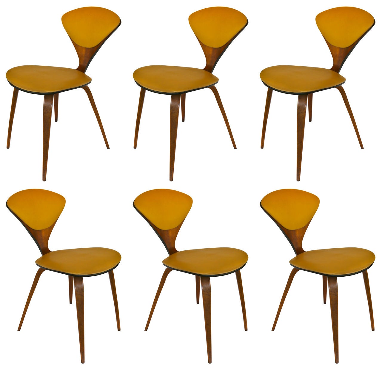 Set of Six Bentwood Dining Chairs by Norman Cherner