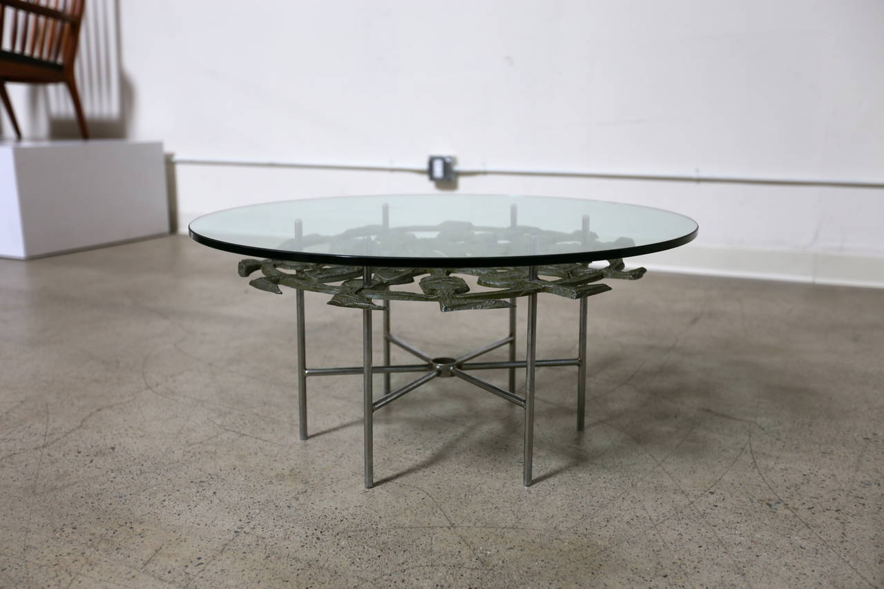 Brutalist Sculptural Coffee Table by Donald Drumm