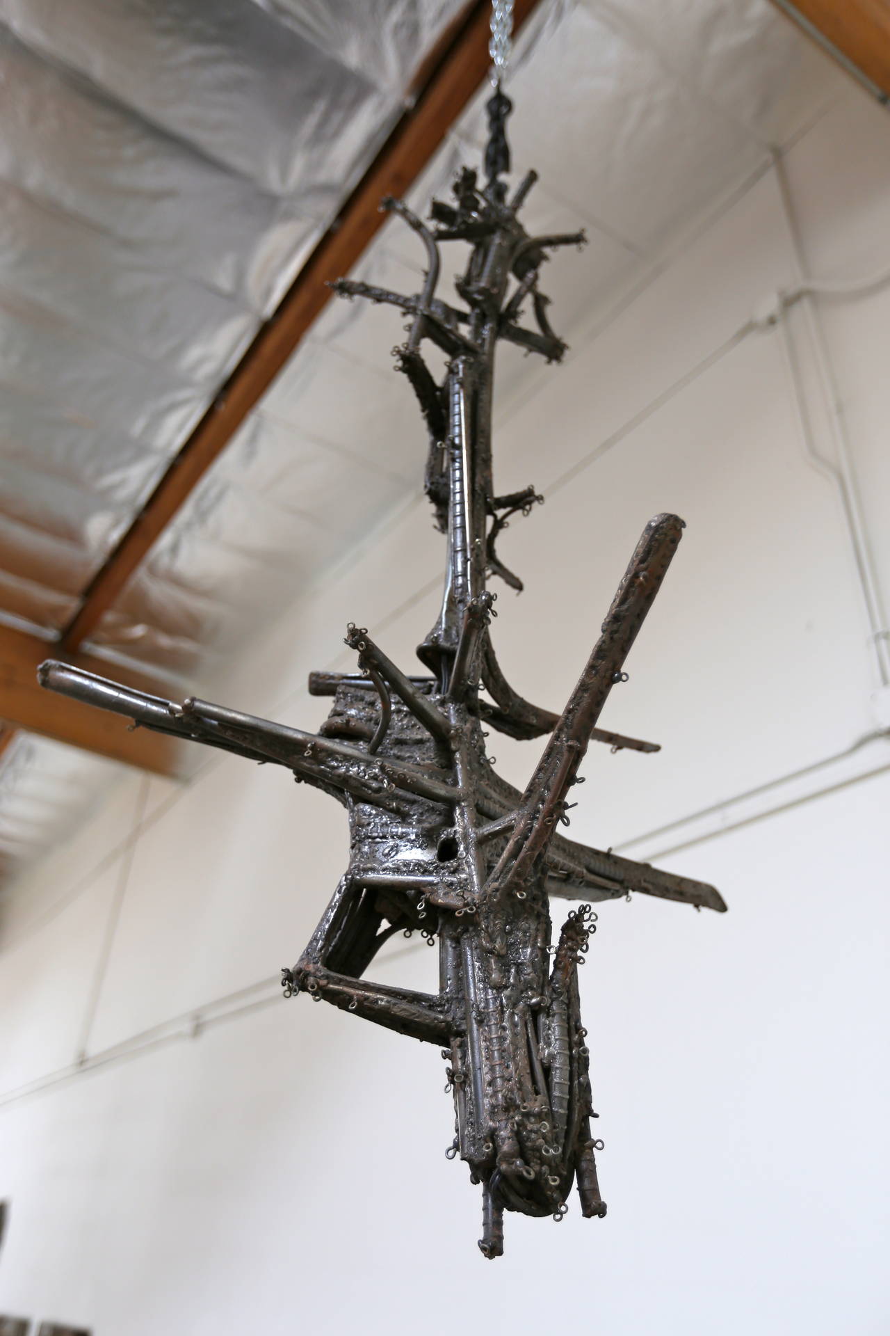 Sculptural Brutalist Chandelier