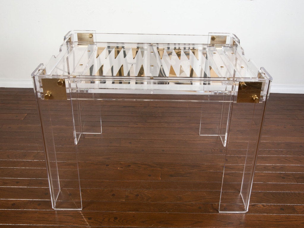 Late 20th Century Lucite Backgammon table by Charles Hollis Jones