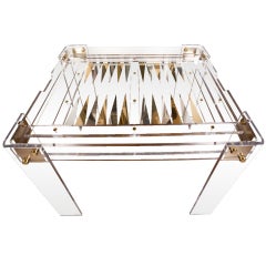 Lucite Backgammon table by Charles Hollis Jones