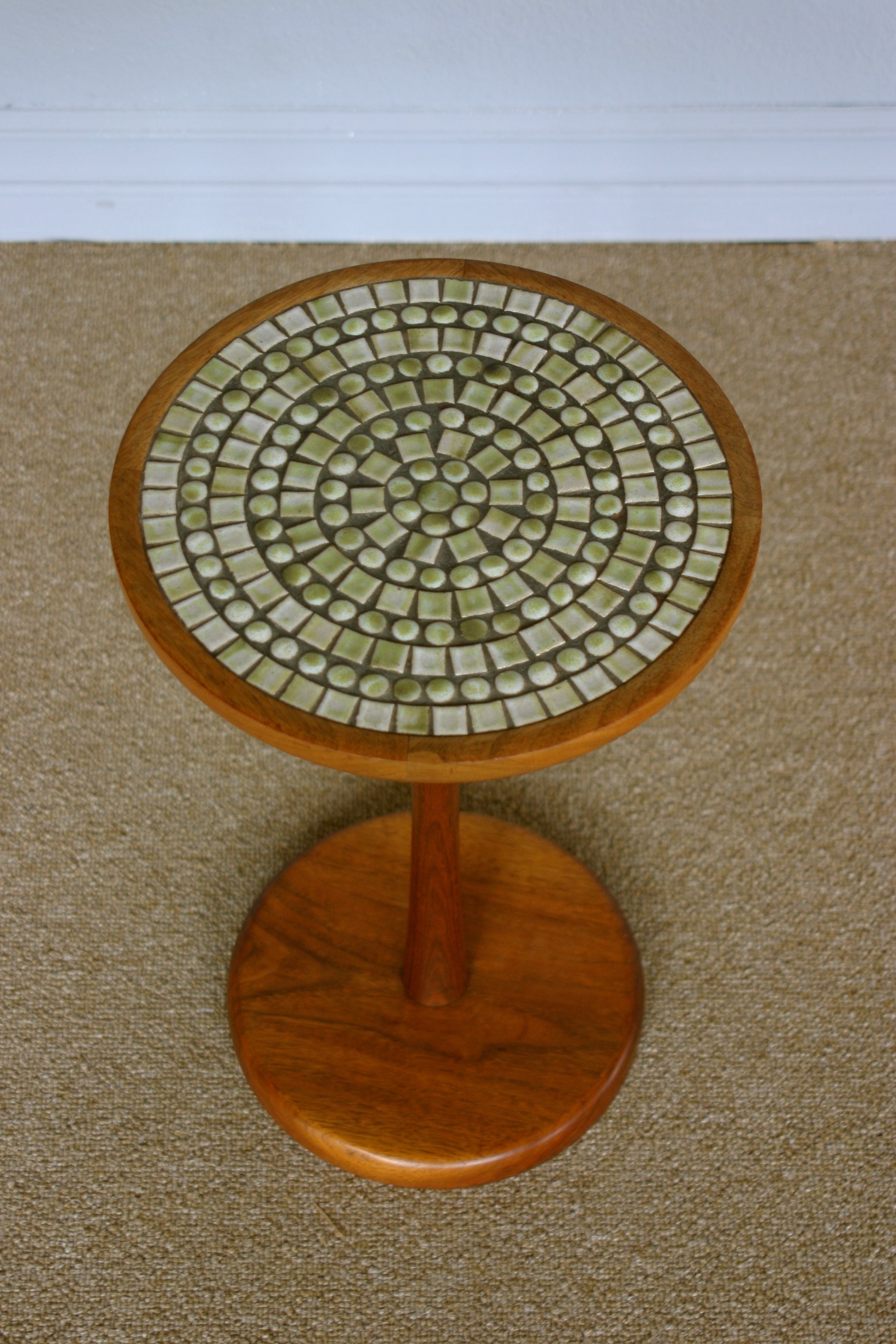 Round Tile Top Table By Gordon Martz at 1stDibs