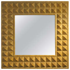 Geometric Pyramid Framed Mirror