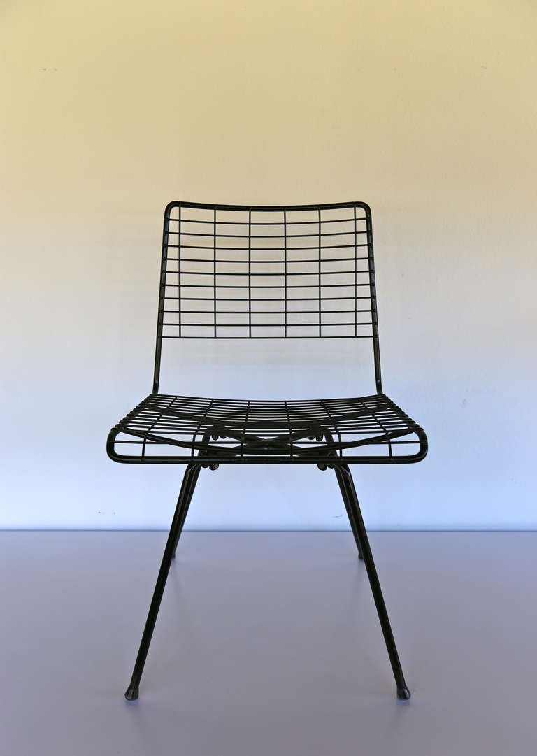 American Set of Four Iron Chairs by John Keal for Pacific Iron