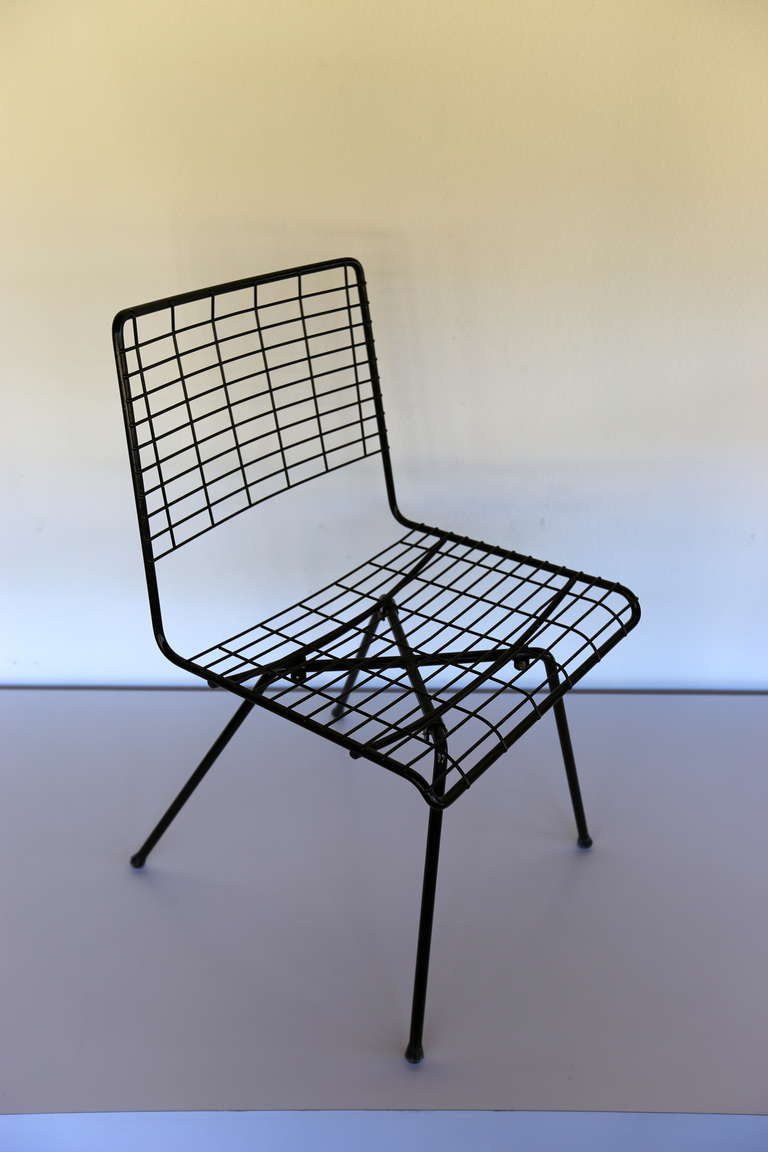 Set of Four Iron Chairs by John Keal for Pacific Iron 2