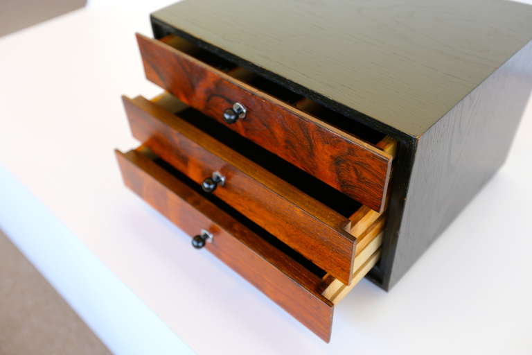 Mid-20th Century Rosewood Jewelry Chest by Harvey Probber