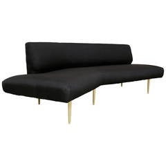 Vintage Model 4757 Channel Back Wing Sofa by Edward Wormley