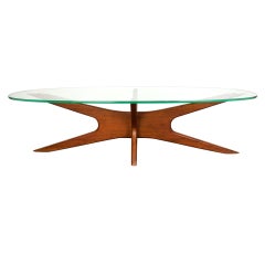 Sculptural walnut base coffee table by Adrian Pearsall Sculptural walnut base coffee table by Adrian Pearsall