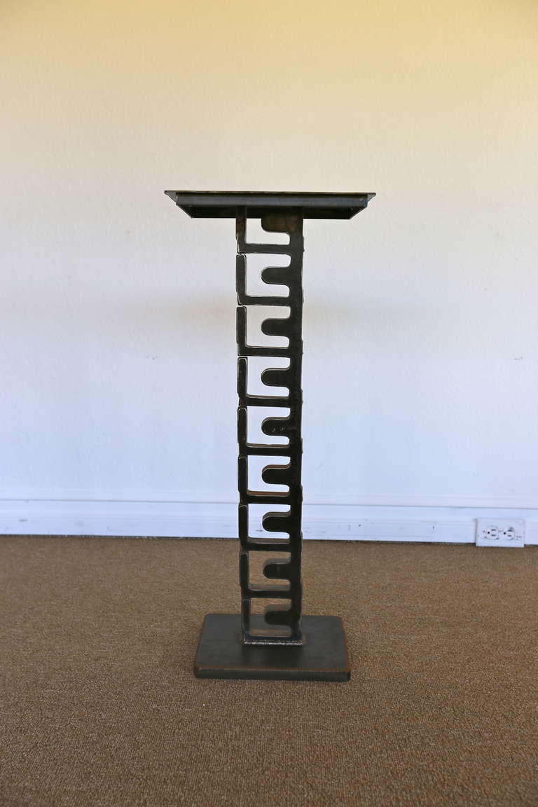Steel Studio Crafted Side Table / Pedestal.