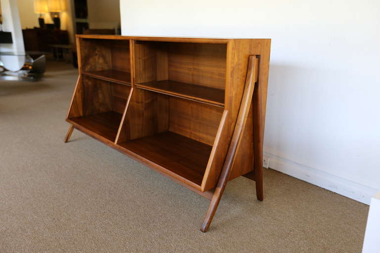 Walnut Bookcase by Kipp Stewart For Drexel Furniture.  