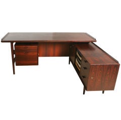 Rosewood Desk And Return By Arne Vodder For Sibast Denmark