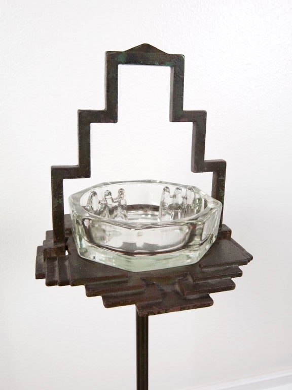 1930's art deco free standing ash tray by Seville Studios 1