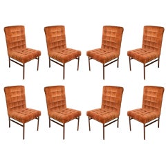 Set of 8 chrome dining chairs by Pierre Cardin
