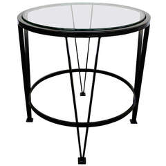 Steel 
Glass Side Table