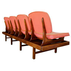 Studio Crafted Modular Walnut Bench / Sofa by Bob Pitts