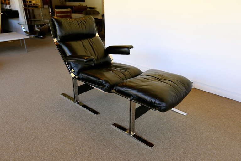 American Leather Lounge Chair & Ottoman by Kipp Stewart