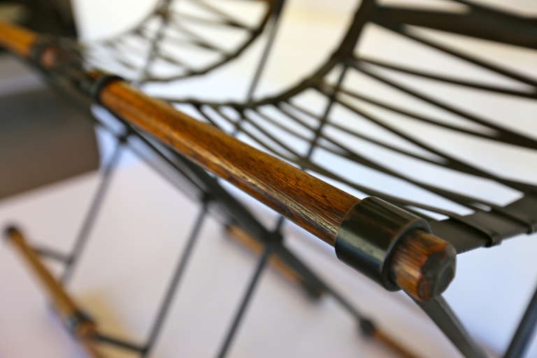 Mid-Century Modern Pair of Iron Barstools by Cleo Baldon