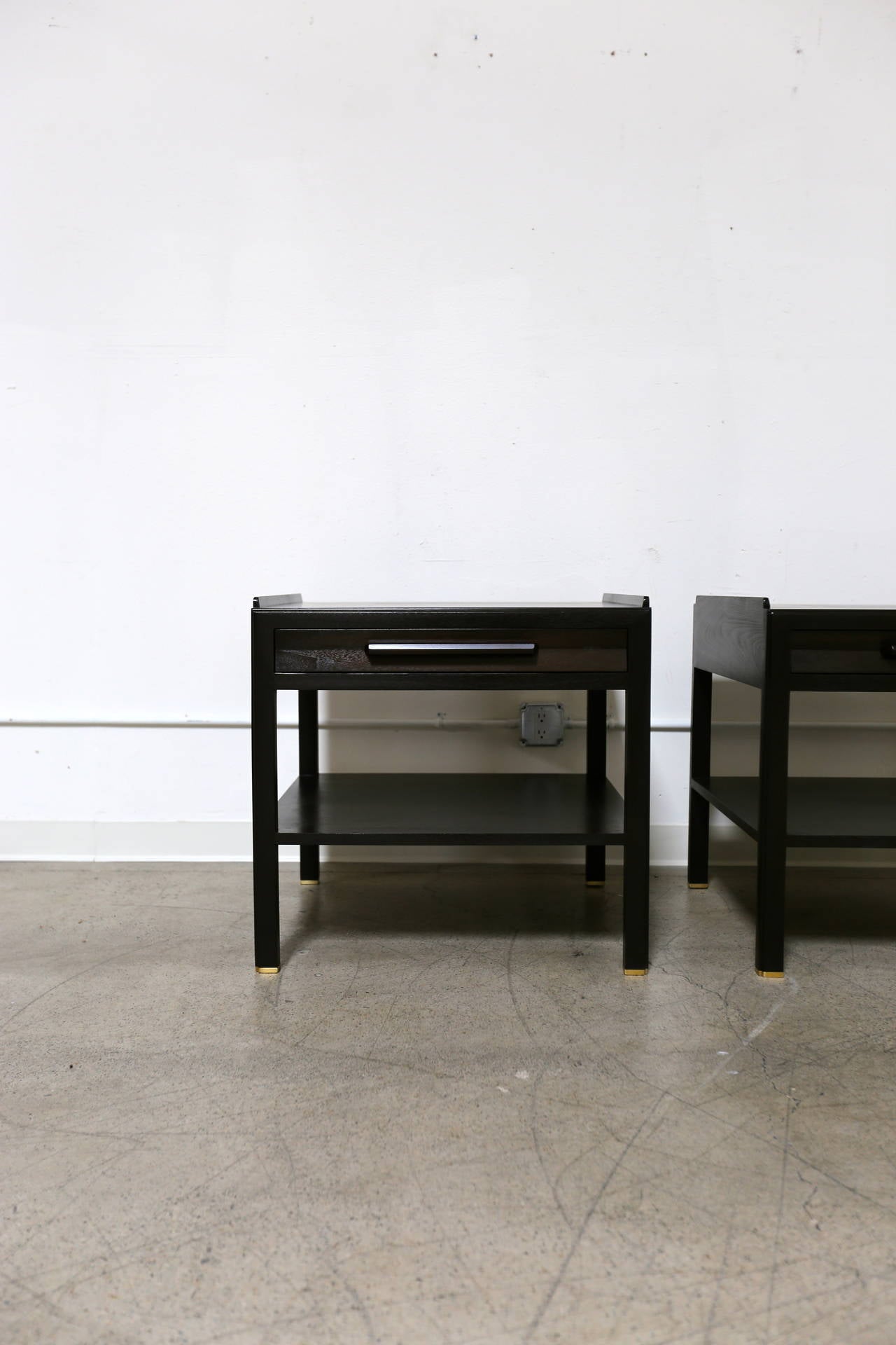 20th Century Pair of Substantial Nightstands by Edward Wormley for Dunbar