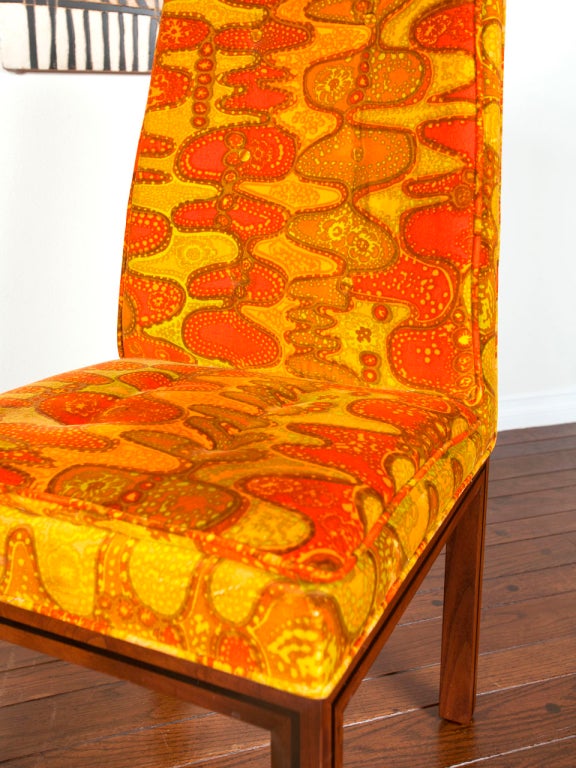 6 dining chairs by Robert Baron w/ original  Jack Larsen fabric 2