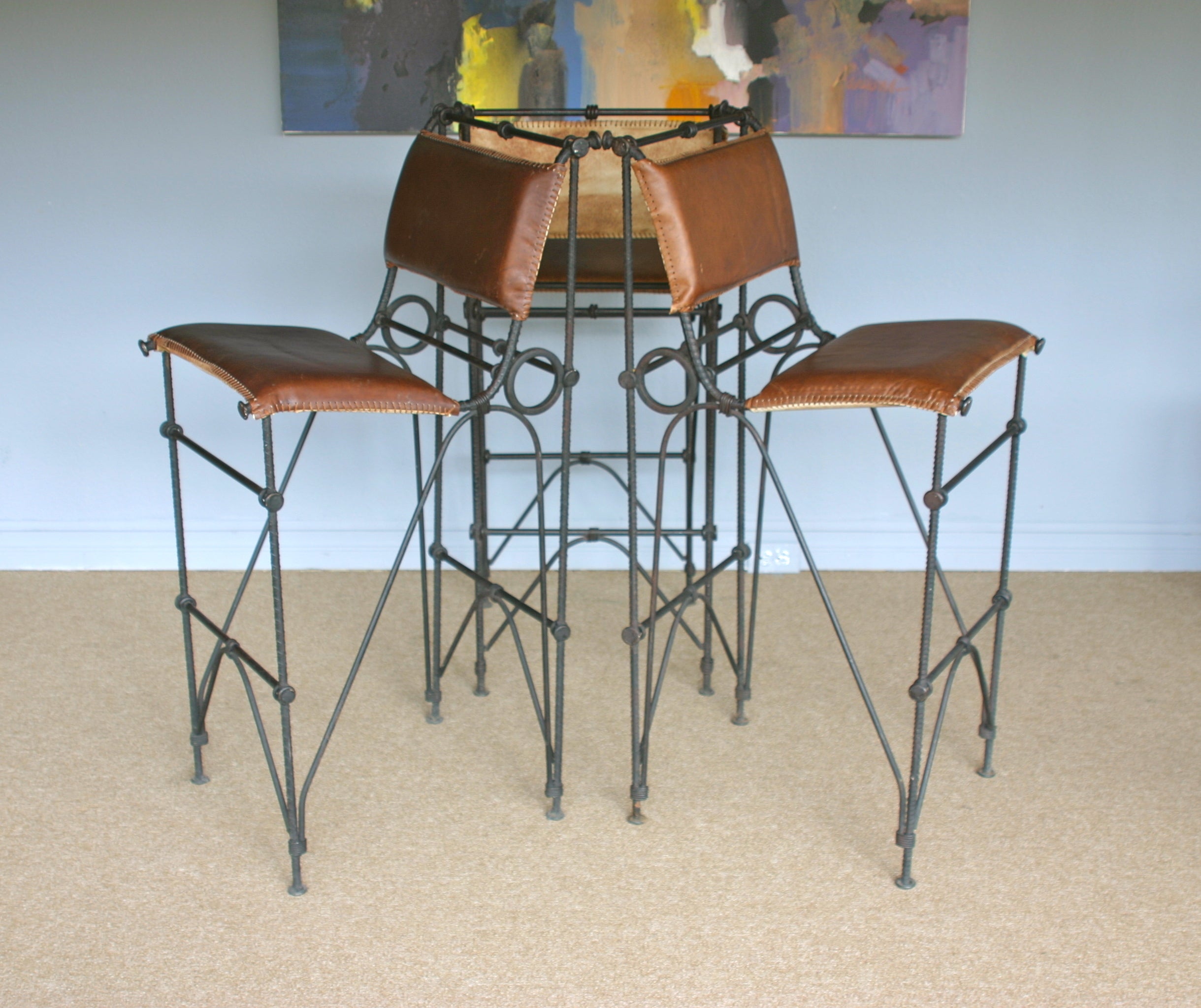 Set of Three Barstools by Ilana Goor, 1980s