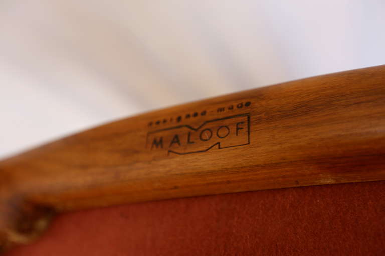 Walnut Sam Maloof Studio Crafted Lounge Chair
