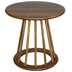 Solid Walnut Round Side Table by Stewart MacDougall