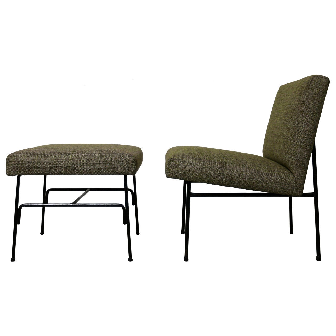 Rare Lounge Chair and Ottoman by Allan Gould