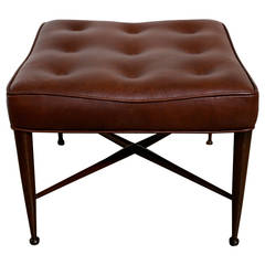 Leather Thebes Stool by Edward Wormley for Dunbar 7