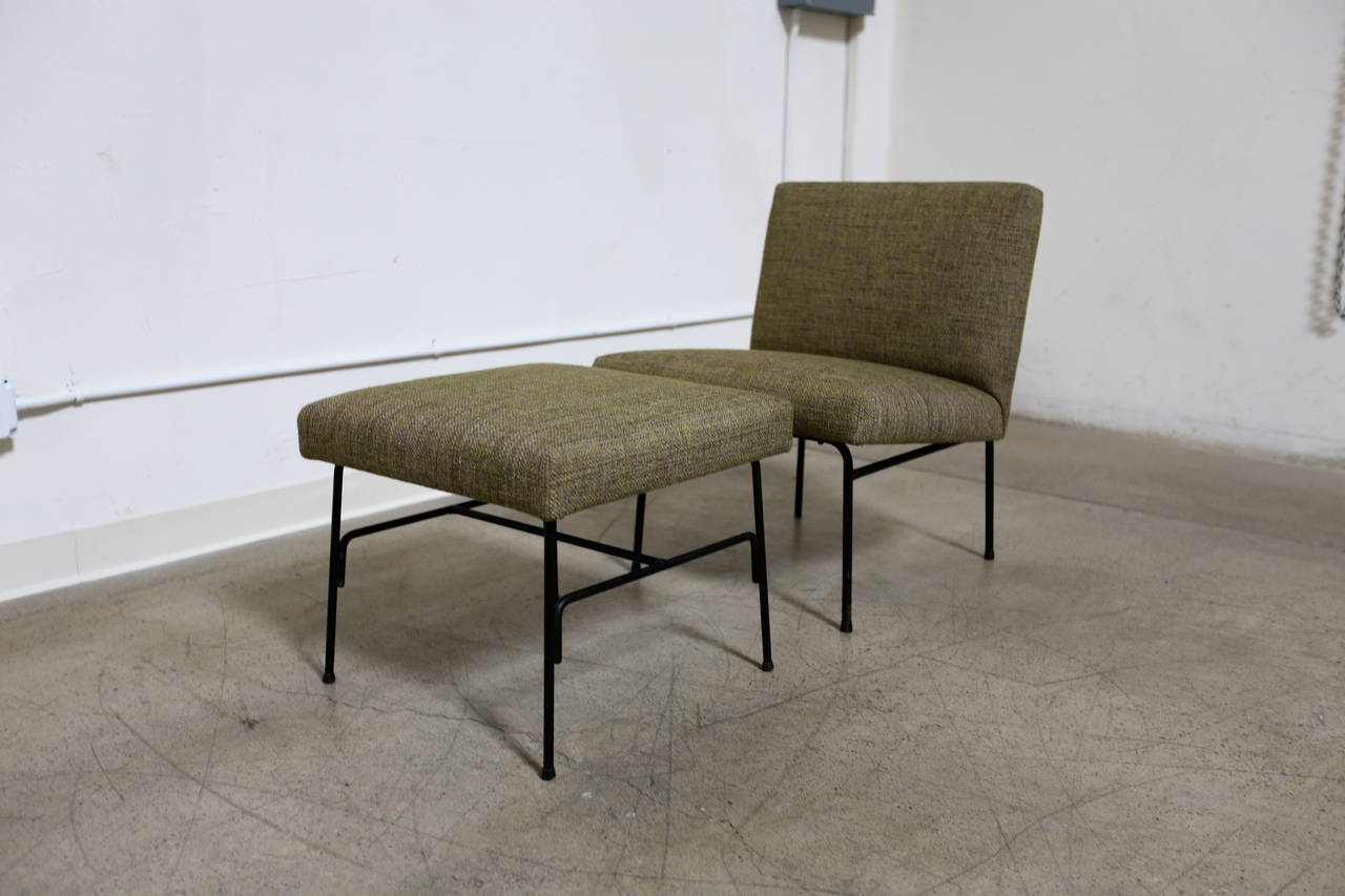 Mid-Century Modern Rare Lounge Chair and Ottoman by Allan Gould