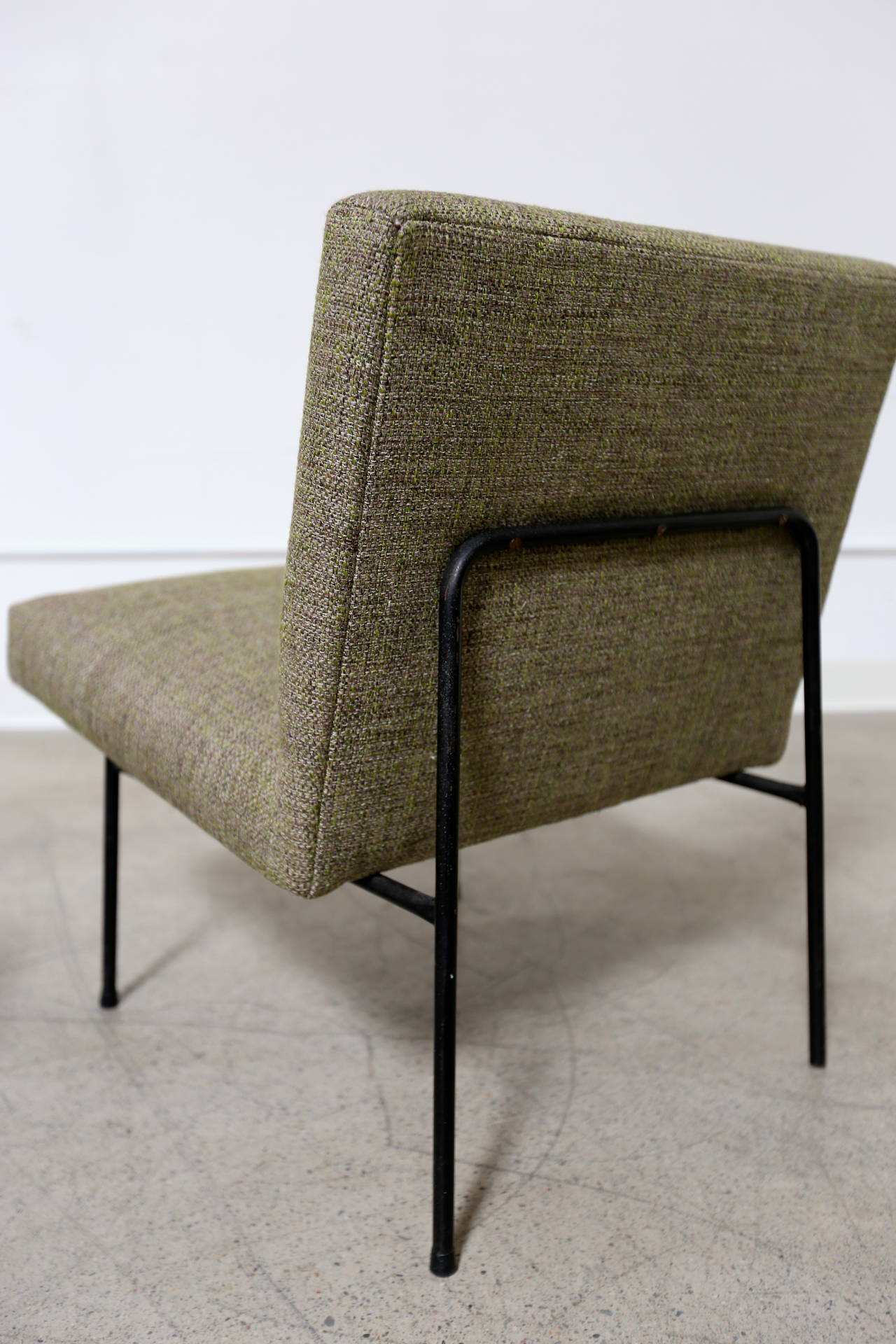 Fabric Rare Lounge Chair and Ottoman by Allan Gould