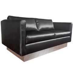 Chrome base sofa by Milo Baughman