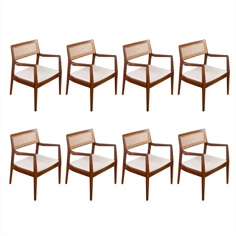 Set of eight " PLAYBOY " arm chairs by JENS RISOM