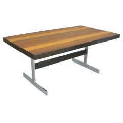 Mixed Woods Dining Table By Milo Baughman